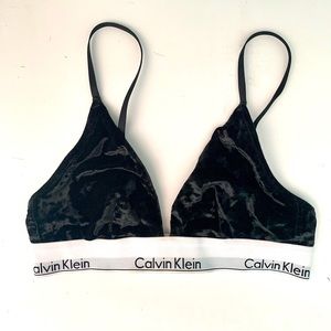 Calvin Klein Black Velvet Bralette
